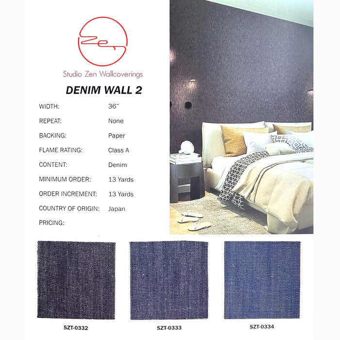 Denim Wall 2 (Plain Weave) Color Chart