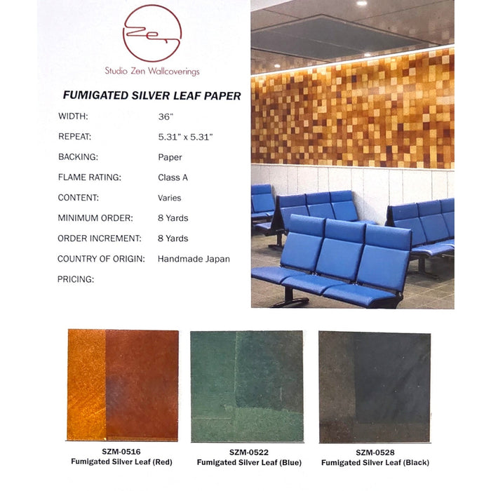 Fumigated Silver Leaf Paper color chart