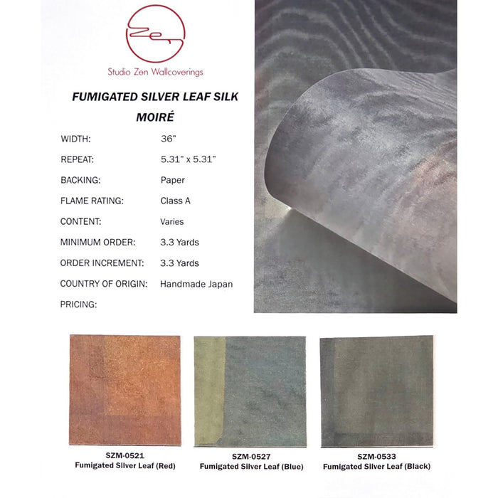 Fumigated Silver Leaf Silk Moiré color chart