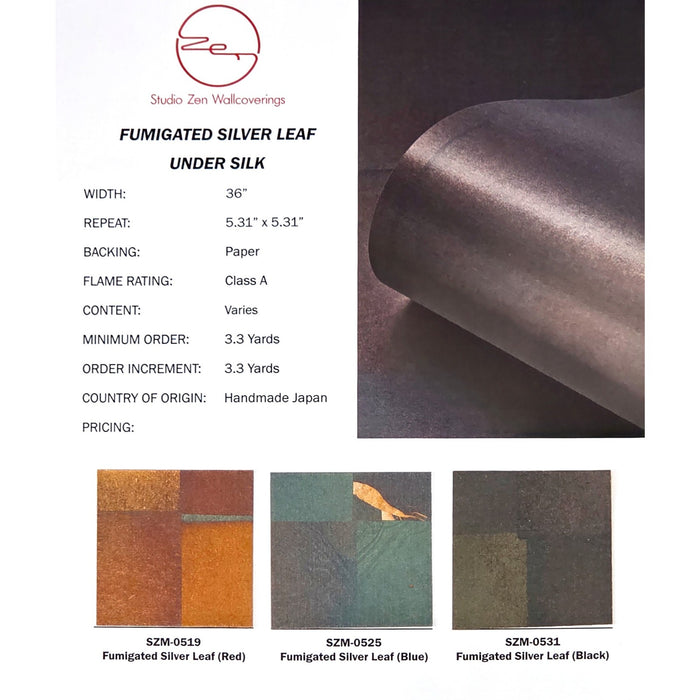 Fumigated Silver Leaf Under Silk color chart