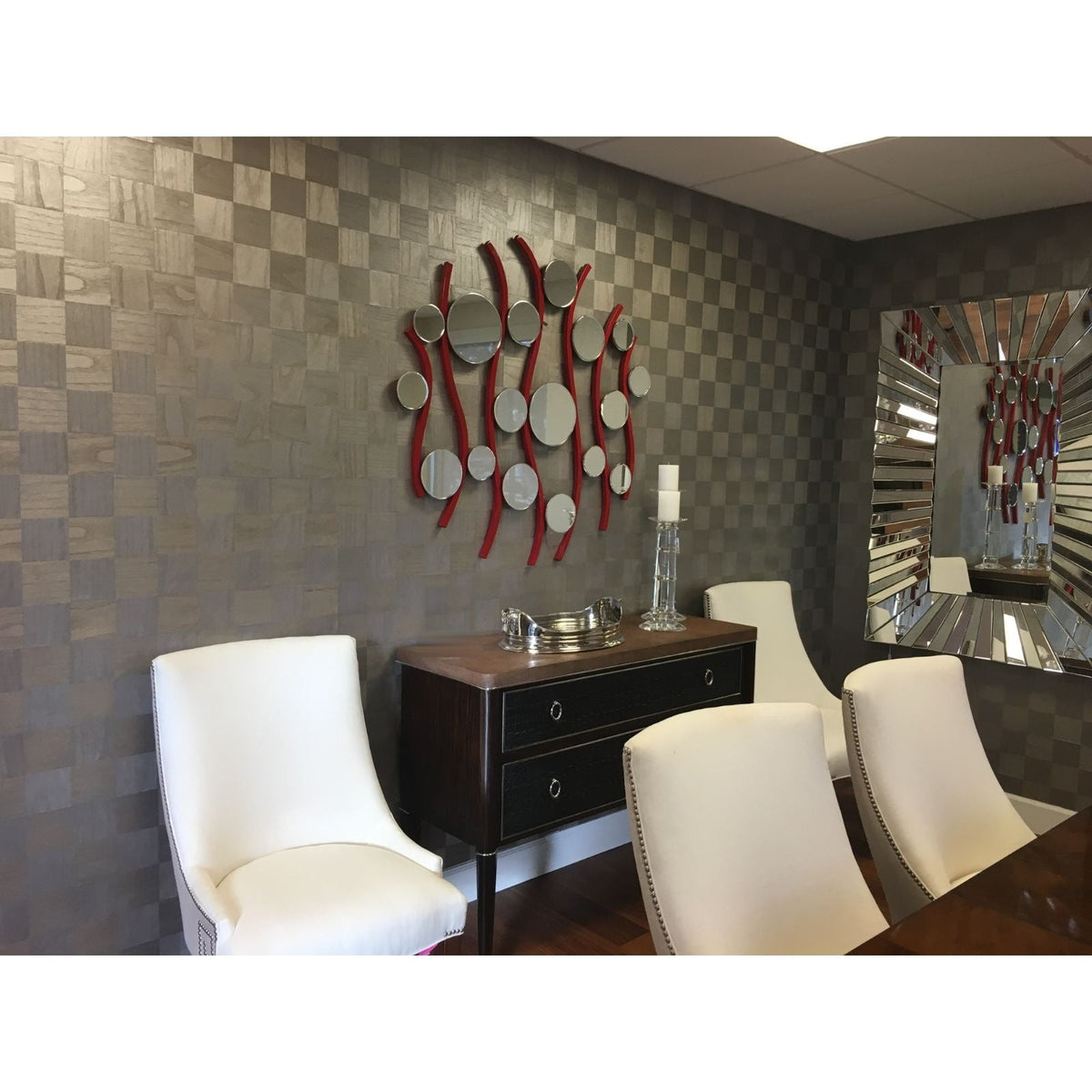 Abstract Art Check: SZT-0154 - Oyster Bay