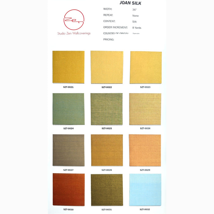 Joan Silk (1/2) Color Chart