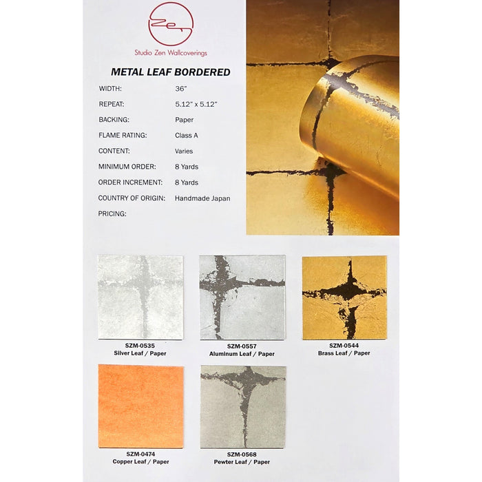 Metal Leaf Bordered color chart