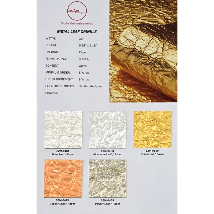 Metal Leaf Crinkle color chart