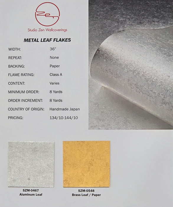 Metal Leaf Flakes color chart