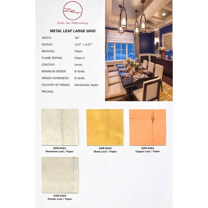 Metal Leaf Large Grid color chart