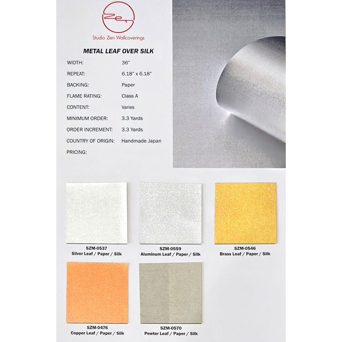 Metal Leaf Over Silk color chart