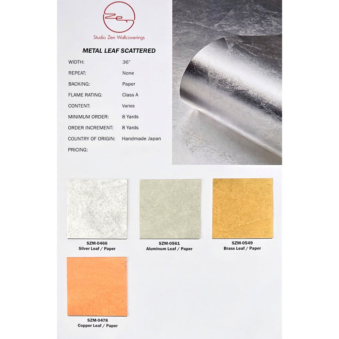 Metal Leaf Scattered color chart