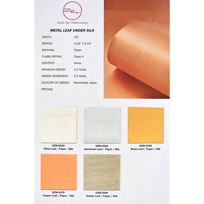 Metal Leaf Under Silk color chart