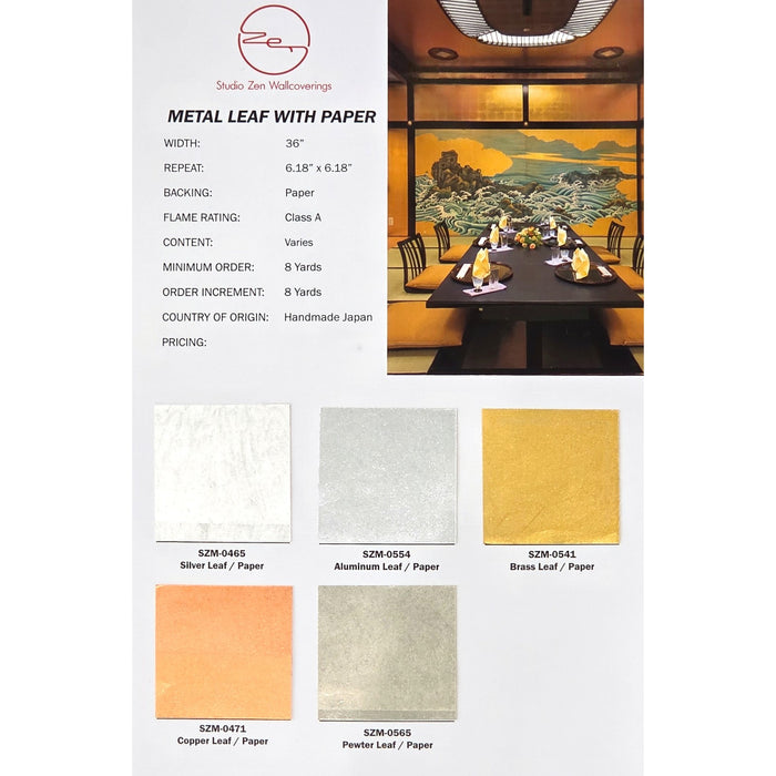 Metal Leaf with Paper color chart