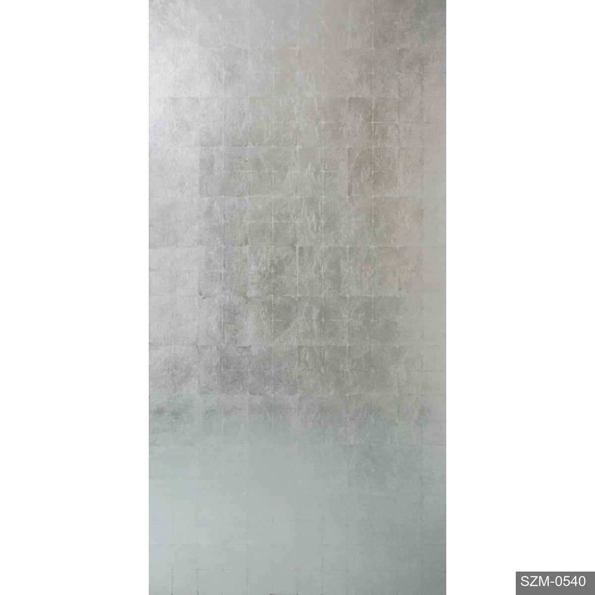 Metal Leaf Large Grid — Silver Cube yardage