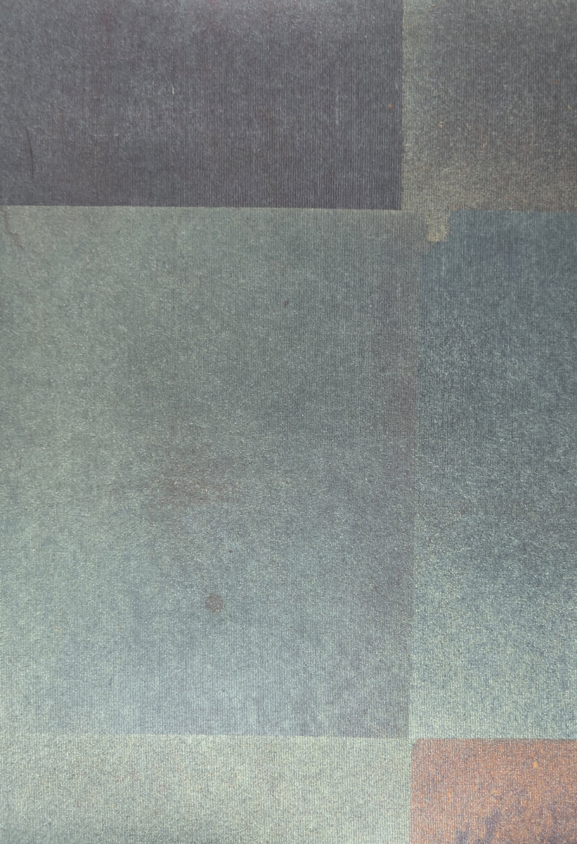 Fumigated Silver Leaf Under Silk: SZM-0525 - Blue Silk Leaf