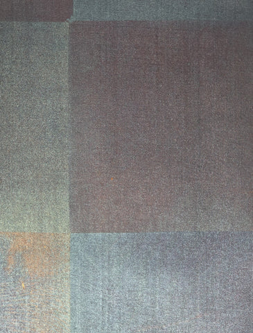 Fumigated Silver Leaf Over Silk: SZM-0526 - Blue Iridescence