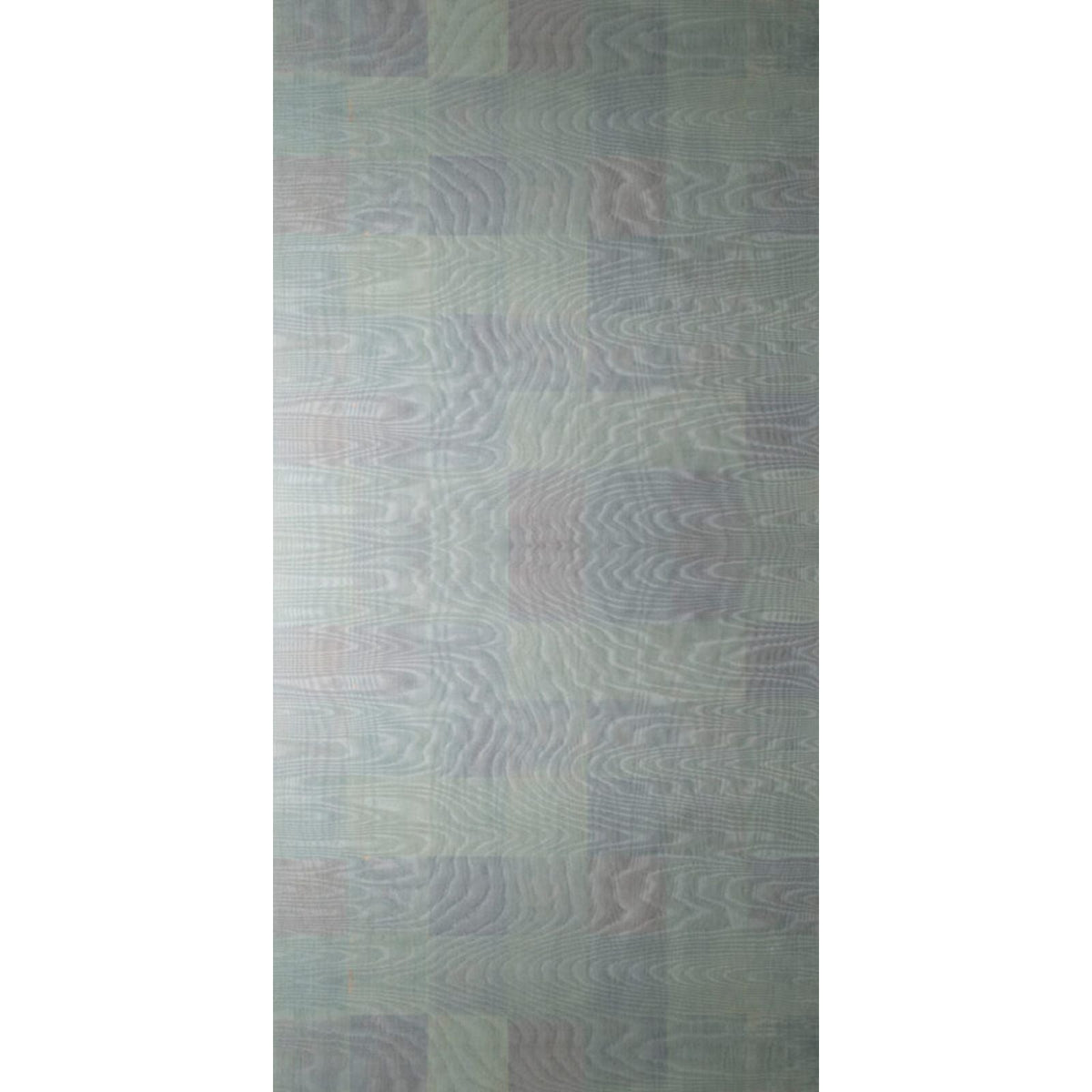 Fumigated Silver Leaf Silk Moiré in Blue Leaf Moire (SZM-0527), flat scan of the sample