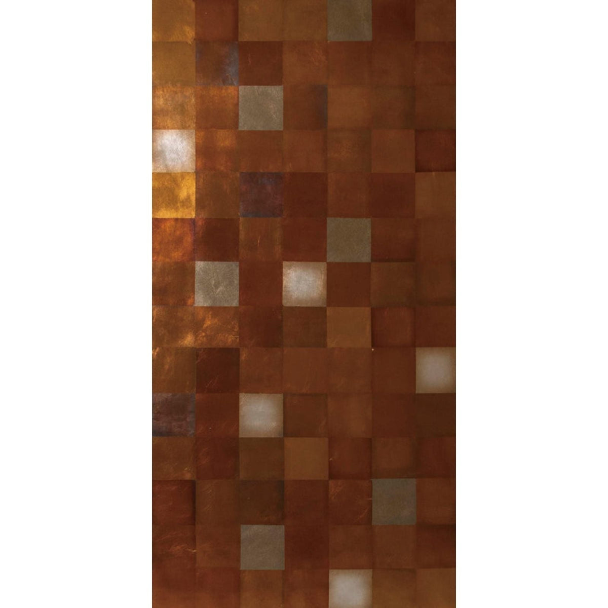 Fumigated Silver Leaf Vinyl in Red Squares (SZM-0517), flat scan of the sample
