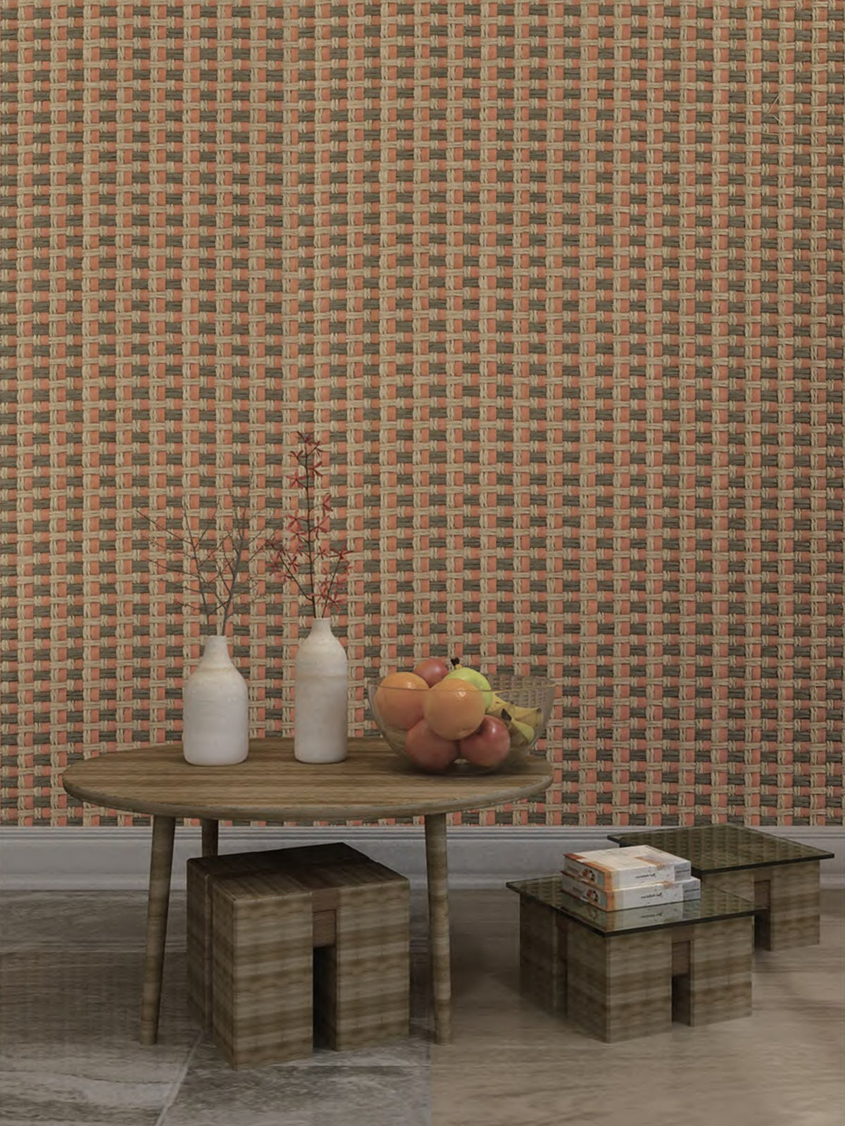 Paper Art Rattan paper weave wallcovering, installation