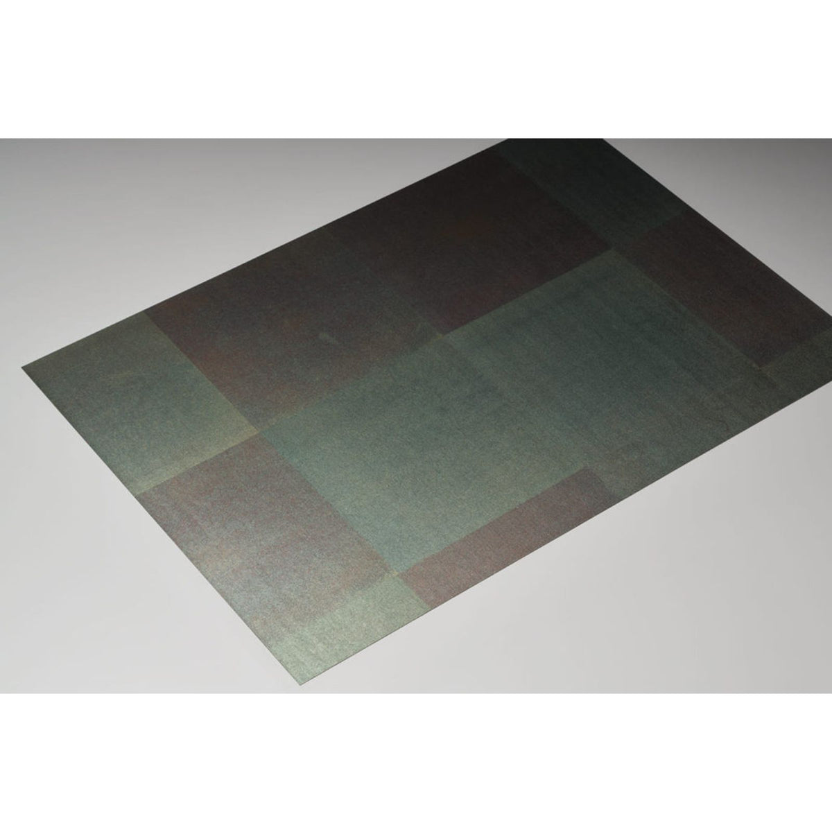 Fumigated Silver Leaf Over Silk: Blue Iridescence — SZM-0526