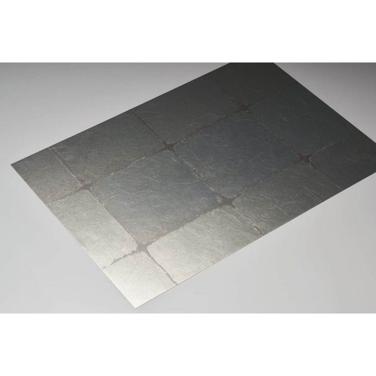 Metal Leaf Bordered: Pewter Square — SZM-0568