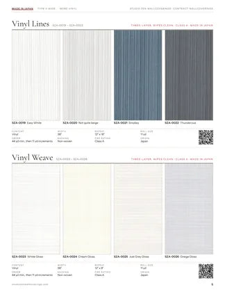 Contract Wallcoverings: Vinyl Lines and Vinyl Weave