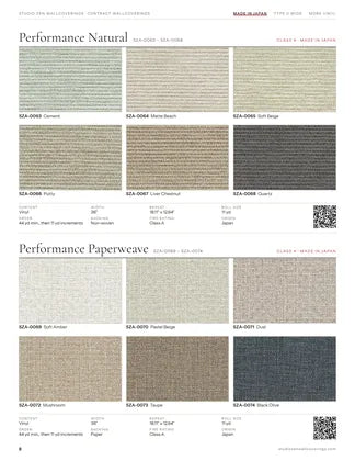 Contract Wallcoverings: Performance Natural and Performance Paperweave